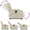 vidaXL Fauteuil inclinable de massage cr&egrave;me similicuir