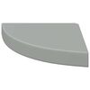 vidaXL &Eacute;tag&egrave;re d'angle flottante gris 25x25x3,8 cm MDF