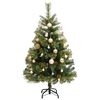 vidaXL Sapin de No&euml;l artificiel articul&eacute; 150 LED et boules 120 cm