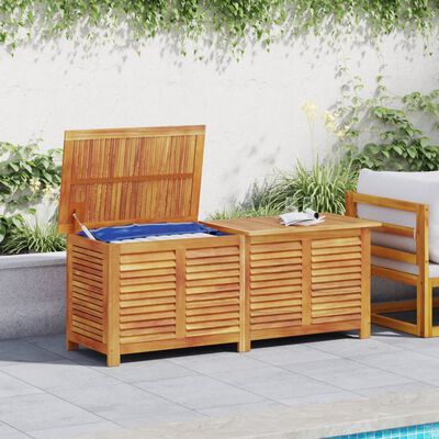 vidaXL Boîte de rangement de jardin persiennes 150x50x56cm bois acacia