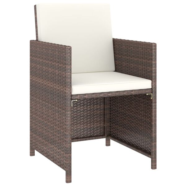 vidaXL Ensemble &agrave; manger d'ext&eacute;rieur avec coussins 6pcs R&eacute;sine tress&eacute;e