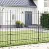 vidaXL Cl&ocirc;ture de jardin Gris 170 x 215 cm Acier enduit de poudre
