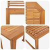 vidaXL Ensemble bistro de jardin 6 pcs Marron Bois d'Acacia Massif