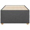 vidaXL Cadre de lit sans matelas gris foncé tissu