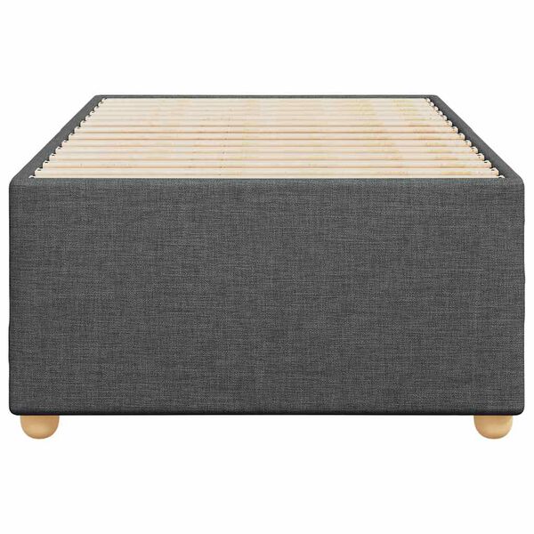 vidaXL Cadre de lit sans matelas gris foncé tissu
