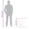 vidaXL Table d'appoint avec roues blanc 55x36x63,5cm bois d'ing&eacute;nierie