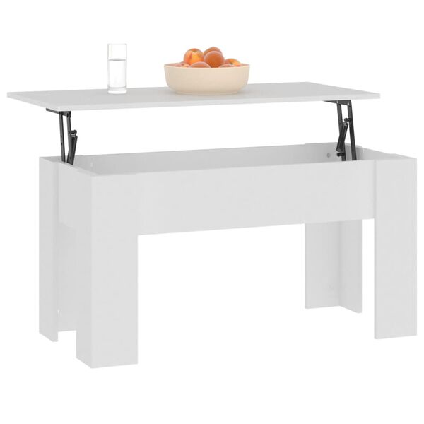vidaXL Table basse blanc 101x49x52 cm bois d'ing&eacute;nierie
