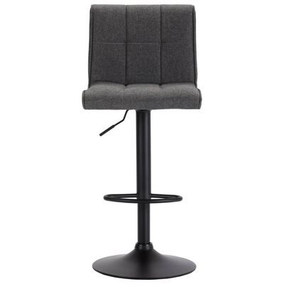 vidaXL Tabouret de bar Gris foncé Tissu