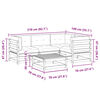 vidaXL Salon de jardin 5 pcs avec coussins cire marron bois pin massif