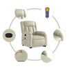 vidaXL Fauteuil inclinable de massage cr&egrave;me similicuir