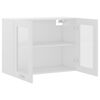 vidaXL Vitrine suspendue "Lyon" Blanc 80 x 31 x 60 cm Bois d'ing&eacute;nierie