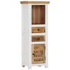 vidaXL Buffet haut Marron/blanc 40x30x110cm Bois de manguier/ d'acacia