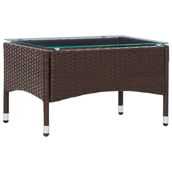 vidaXL Table basse Marron 60x40x36 cm R&eacute;sine tress&eacute;e
