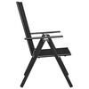 vidaXL Mobilier de bistro 3 pcs Aluminium et textilène Noir