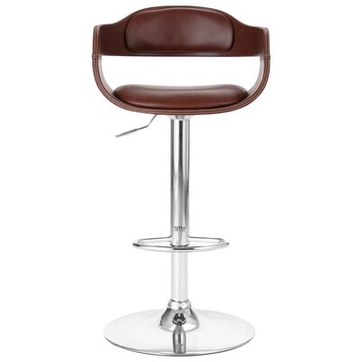 vidaXL Tabouret de bar Marron Similicuir