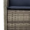 vidaXL Ensemble &agrave; manger de jardin 7 pcs coussins gris r&eacute;sine tress&eacute;e