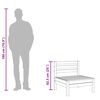 vidaXL Canapés centraux de jardin 4 pcs Blanc Bois de pin massif