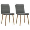 vidaXL Chaises &agrave; manger lot de 2 gris fonc&eacute; tissu