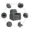 vidaXL Fauteuil inclinable Gris fonc&eacute; Tissu
