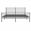 vidaXL Cadre de lit métal sans matelas avec pied de lit noir 193x203cm