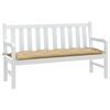 vidaXL Coussin de banc de jardin beige m&eacute;lang&eacute; 150x50x7 cm tissu