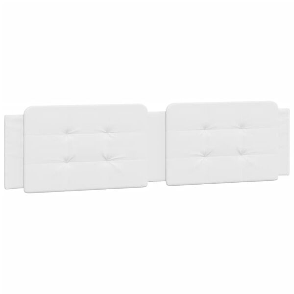vidaXL Coussin de tête de lit Zadar blanc 193 cm similicuir