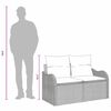 vidaXL Canap&eacute; de jardin avec coussin 121 x 62 x 69 cm polyrotin