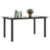 vidaXL Table de jardin Noir 150x90x74 cm Aluminium et verre