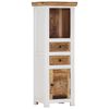 vidaXL Buffet haut Marron/blanc 40x30x110cm Bois de manguier/ d'acacia