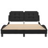 vidaXL Cadre de lit sans matelas Zadar noir 137x190 cm similicuir
