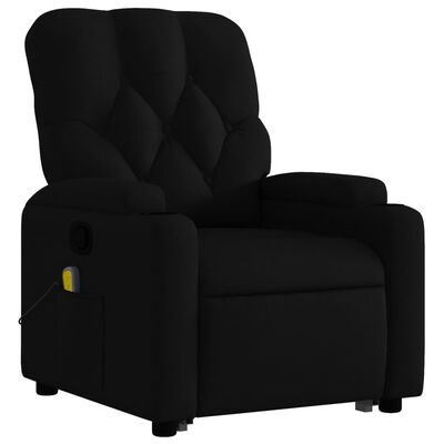 vidaXL Fauteuil inclinable de massage noir tissu