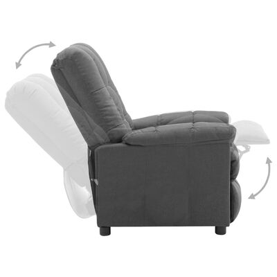 vidaXL Fauteuil inclinable électrique gris clair tissu