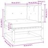 vidaXL Canapé d'angle de jardin avec coussins gris Bois de pin massif