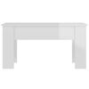 vidaXL Table basse blanc brillant 101x49x52 cm bois d'ing&eacute;nierie
