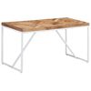 vidaXL Table &agrave; manger 140x70x76 cm Bois massif d'acacia et de manguier