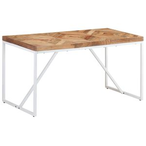 vidaXL Table &agrave; manger 140x70x76 cm Bois massif d'acacia et de manguier