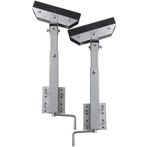 Set de 2 supports &agrave; barre inclinable 63 - 88 cm pour remorque &agrave; bateau