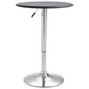 vidaXL Table de bar Noir Ø60 cm MDF