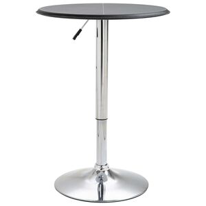 vidaXL Table de bar Noir Ø60 cm MDF