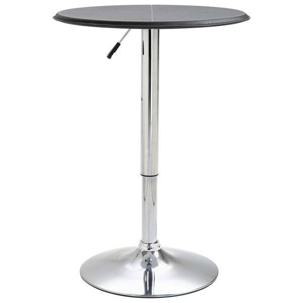 vidaXL Table de bar Noir Ø60 cm MDF