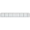 vidaXL Panier gabion avec couvercle 750x100x100 cm fer galvanis&eacute;
