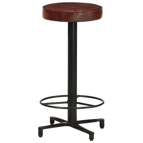 vidaXL Tabourets de bar lot de 2 66 cm cuir véritable