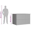 vidaXL Boîte de stockage de jardin marron 150x100x100cm Résine tressée