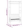 vidaXL Banc de jardin avec pergola 116 cm Bambou