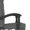 vidaXL Fauteuil inclinable de bureau gris foncé tissu