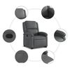 vidaXL Fauteuil inclinable gris similicuir