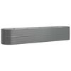 vidaXL Lit sur&eacute;lev&eacute; de jardin Acier galvanis&eacute; 368x80x68 cm gris