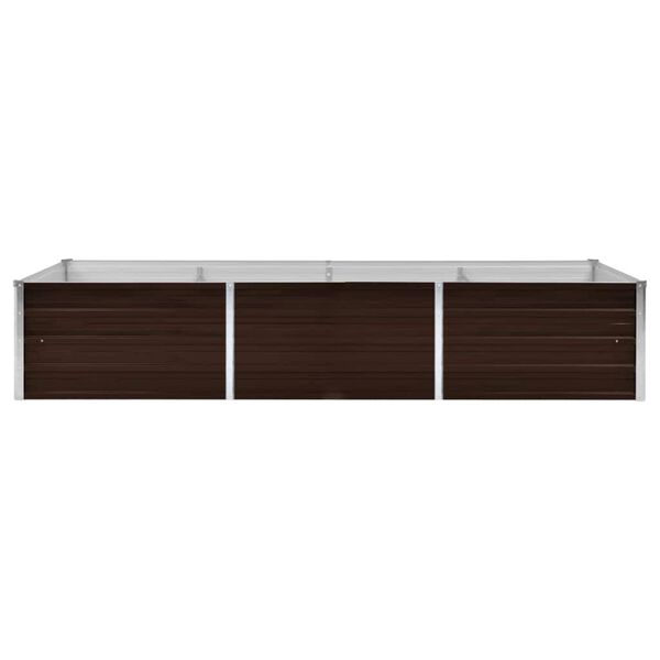 vidaXL Lit surélevé de jardin Marron 240x80x45 cm Acier galvanisé