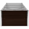 vidaXL Lit sur&eacute;lev&eacute; de jardin Marron 320x80x45 cm Acier galvanis&eacute;