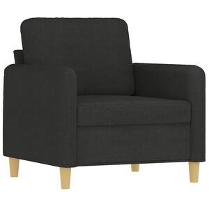 vidaXL Fauteuil Noir 60 cm Tissu